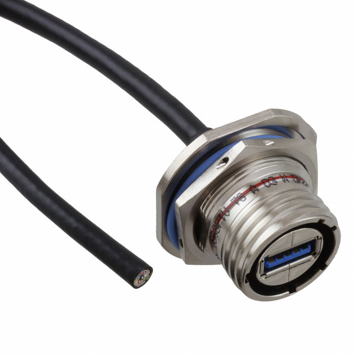 USB3FTV7SA03NOPEN by Amphenol Socapex - CABLE A RCPT TO OPEN W/COUPL 0.98