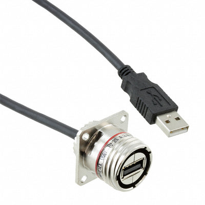 USBFTV2SA2N05A by Amphenol Socapex - CABLE USB2.0 A RCPT-A PLUG W/COUPL