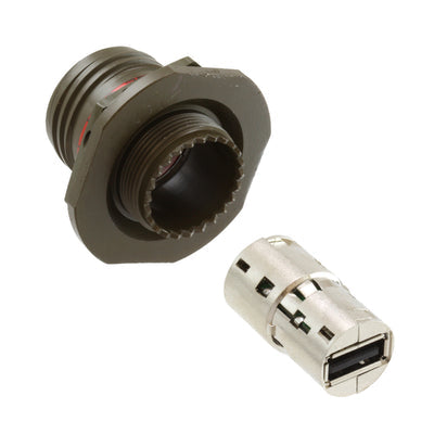 USBFTV71G by Amphenol Socapex - ADAPTER USB A RCPT TO USB A RCPT