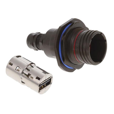 USBFTV7PEM2G by Amphenol Socapex - CONNECTOR RCP USB2.0 TYPEA 4P PNL MNT
