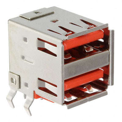 USBR-A-D-F-O-TH by Samtec Inc. - CONNECTOR RECPT USB2.0 TYPEA 8POS R/A
