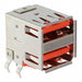 USBR-A-D-F-O-TH by Samtec Inc. - CONNECTOR RECPT USB2.0 TYPEA 8POS R/A