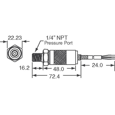 M5141-000005-03KPG by TE Connectivity Measurement Specialties - TRANSDUCER 3000# PRES 1-5V