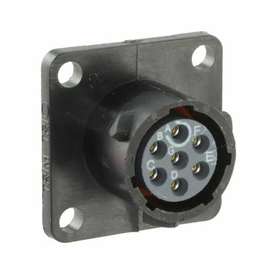 UTS010E7S by Souriau-Sunbank by Eaton - CONNECTOR RECPT FMALE 7P GOLD SLDR CUP