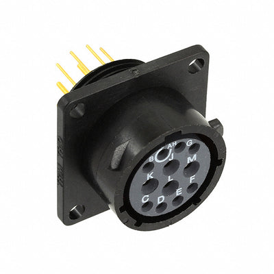 UTS014D12S by Souriau-Sunbank by Eaton - CONNECTOR RECPT FMALE 12POS GOLD SLDR