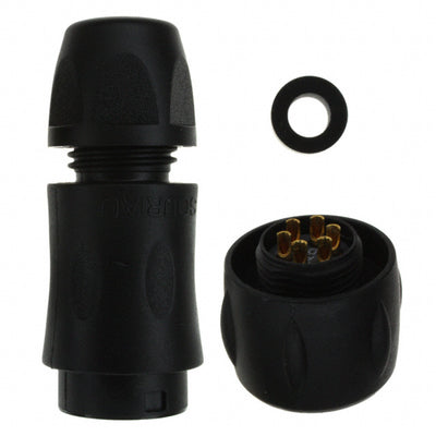 UTS6JC10E6P by Souriau-Sunbank by Eaton - CONNECTOR PLUG MALE 6P GOLD SLDR CUP
