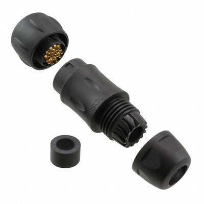 UTS6JC12E14P by Souriau-Sunbank by Eaton - CONNECTOR PLUG MALE 14P GOLD SLDR CUP