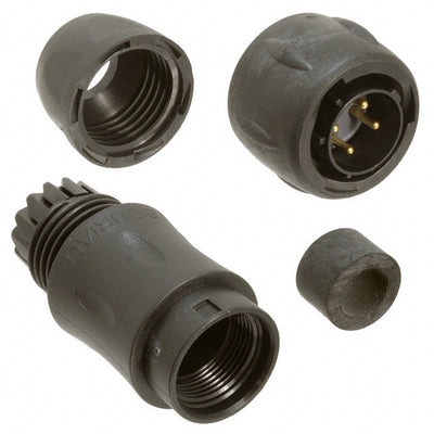 UTS6JC12E4P by Souriau-Sunbank by Eaton - CONNECTOR PLUG MALE 4P GOLD SLDR CUP