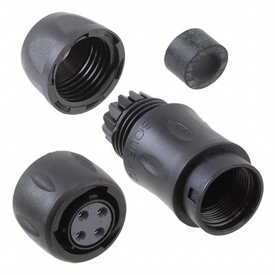 UTS6JC12E4S by Souriau-Sunbank by Eaton - CONNECTOR PLUG FMALE 4P GOLD SLDR CUP