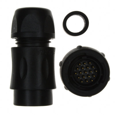 UTS6JC14E19P by Souriau-Sunbank by Eaton - CONNECTOR PLUG MALE 19P GOLD SLDR CUP