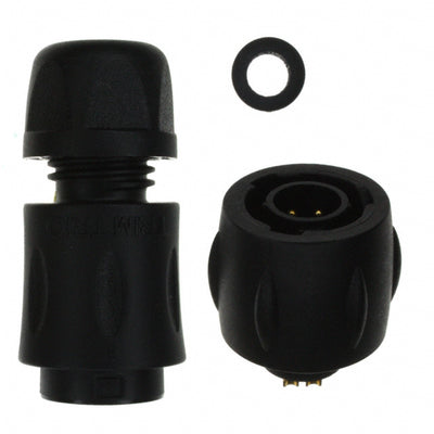 UTS6JC8E4P by Souriau-Sunbank by Eaton - CONNECTOR PLUG MALE 4P GOLD SLDR CUP