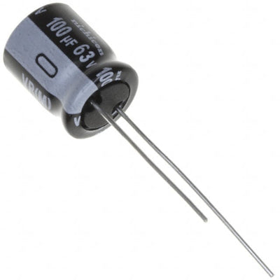 UVR1J101MPD by Nichicon - ALUMIN CAP 100UF 20% 63V RADIAL