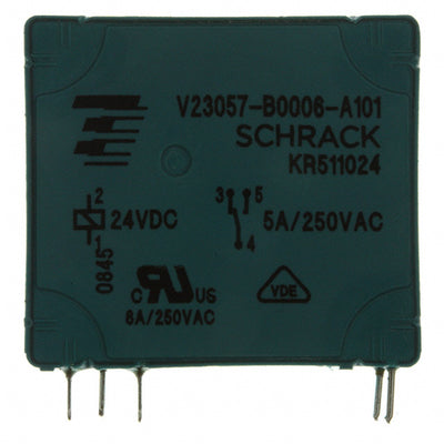V23057-B0006-A101 by TE Connectivity Potter & Brumfield Relays - RELAY GEN PURPOSE SPDT 5A 24V
