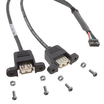 VL-CBR-1009 by VersaLogic Corporation - 16"" 10-PIN 2 MM TO DUAL USB