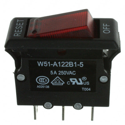W51-A122B1-5 by TE Connectivity Potter & Brumfield Relays - THERMAL CIRCUIT BREAKER5A 250VAC 50VDC
