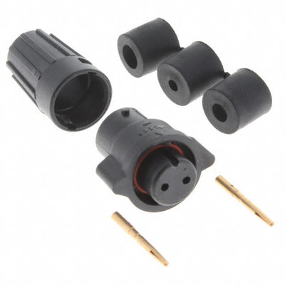 W6380-2SG-P-3DC by Conxall/Switchcraft - CONNECTOR PLUG FMALE 2POS GOLD CRIMP