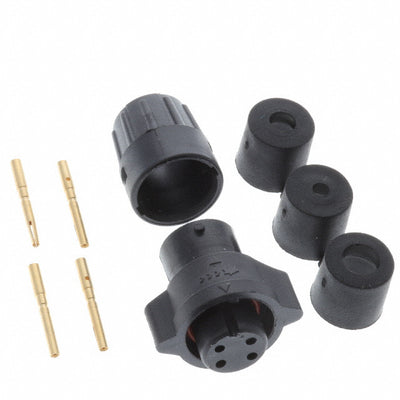 W6380-4SG-P-3DC by Conxall/Switchcraft - CONNECTOR PLUG FMALE 4POS GOLD CRIMP