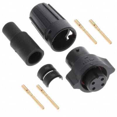W6280-4SG-P-528 by Conxall/Switchcraft - CONNECTOR PLUG FMALE 4POS GOLD CRIMP