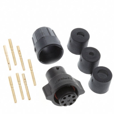 W6280-7SG-P-3DC by Conxall/Switchcraft - CONNECTOR PLUG FMALE 7POS GOLD CRIMP