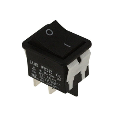 WB242D1121 by E-Switch - ROCKER SWITCH DPST 20A 125V