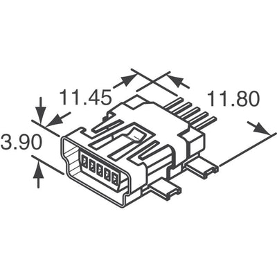 482420001 by Molex - CONNECTOR RCP USB2.0 MINI B 5P SMD