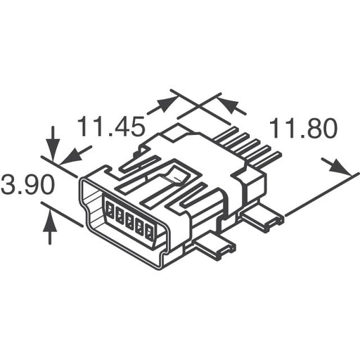 482420001 by Molex - CONNECTOR RCP USB2.0 MINI B 5P SMD