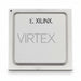 Xilinx Virtex chip on a white background