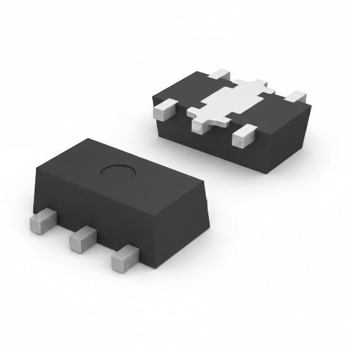 Two electronic components on a white background