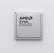 AMD ZYNQ processor package with a metallic silver surface and black AMD ZYNQ branding.