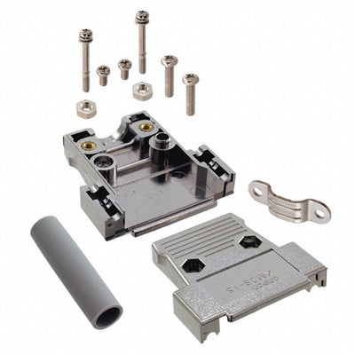 XM2S-1512 by Omron Electronics Inc-EMC Div - CONNECTOR BACKSHELL 15POS 180DEG SHLD