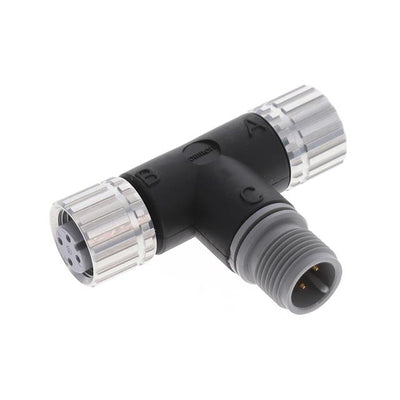 XS2R-D422-1 by Omron Automation and Safety - CONNECTOR T-ADPT 4P-4/4P M-F/F INLINE