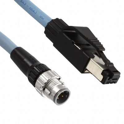 XS5W-T421-DMC-K by Omron Automation and Safety - CABLE ASSY ETHERNET M12-RJ45 2M