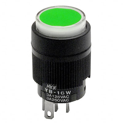 YB16WCKW01-5F-JF by NKK Switches - PUSH SWITCH BUTTON SPDT 3A 125V