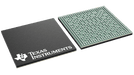 Two electronic components with Texas Instruments logo on a clear background