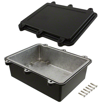 ANS-3819-B by Bud Industries - BOX ALUM BLACK 7.874""L X 5.906""W