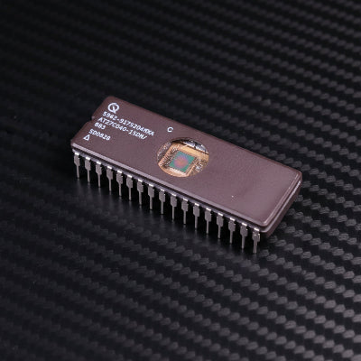Microprocessor on a carbon fiber background