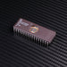Microprocessor on a carbon fiber background