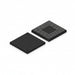 Two black electronic components on a white background