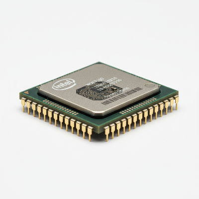 Intel processor on a white background