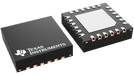 Two electronic components with Texas Instruments logo on a clear background