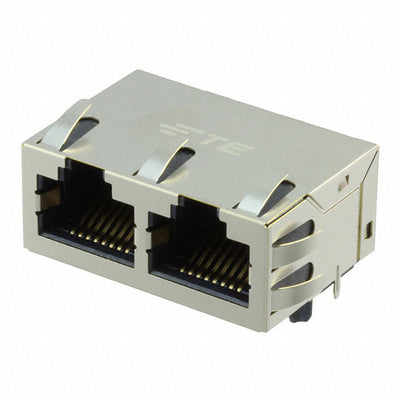 2301996-1 by TE Connectivity AMP Connectors - CONNECTOR JACK 2PORT 100 BASE-T PCB